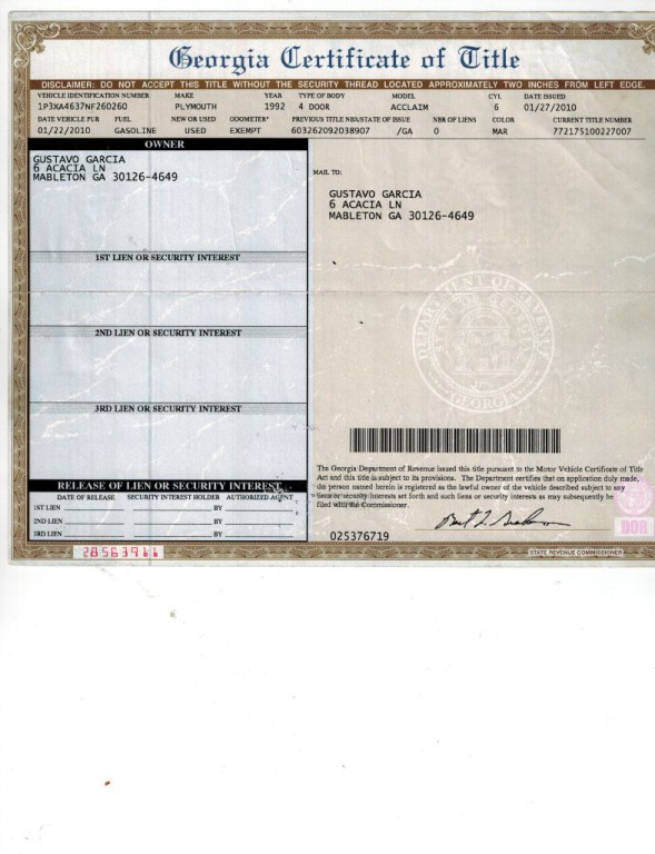 1992 Plymouth Acclaim 