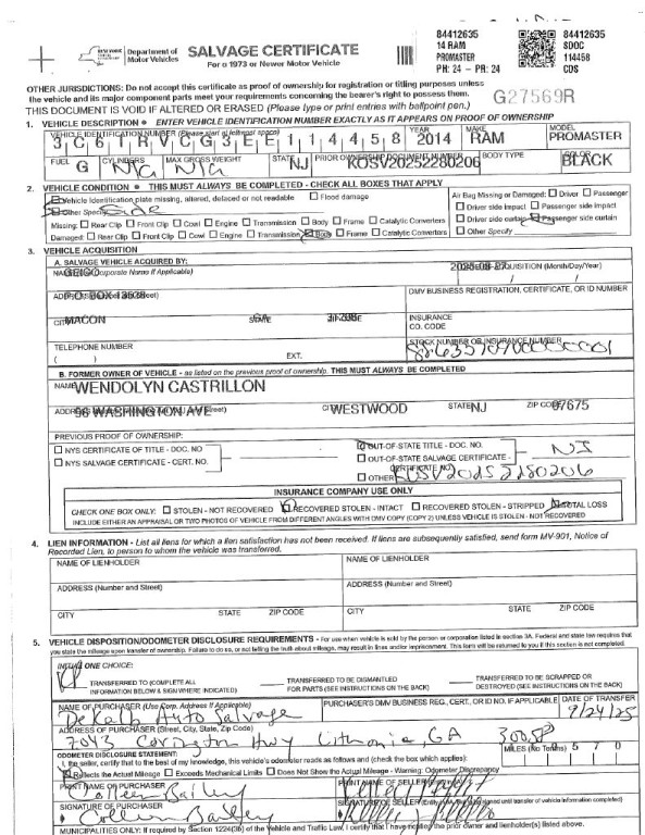 2014 RAM Promaster Image 2