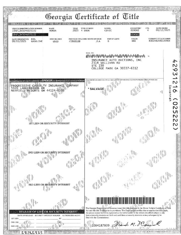 2023 Honda Civic Image 1