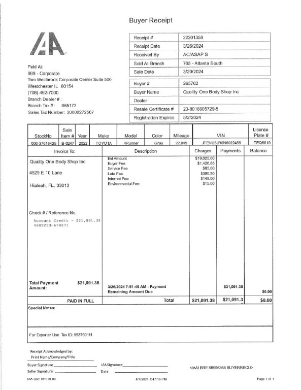 2022 Toyota 4Runner Image 1