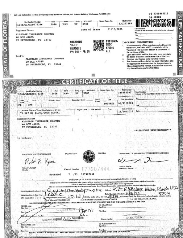 2018 Jeep Cherokee Image 1