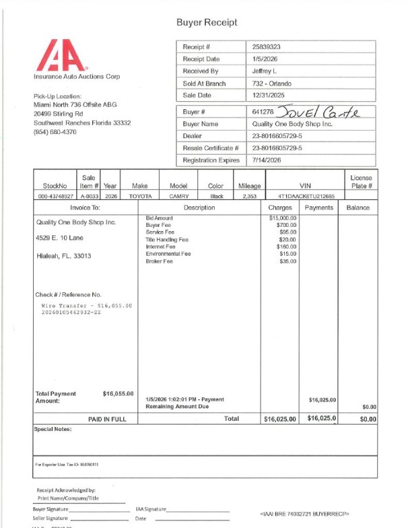 2026 Toyota Camry Image 1