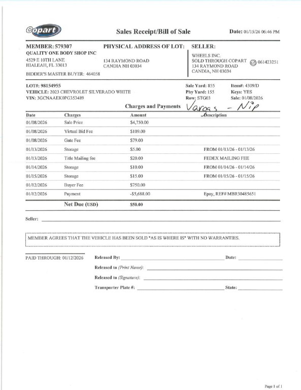 2023 Chevrolet Silverado 1500 Image 1