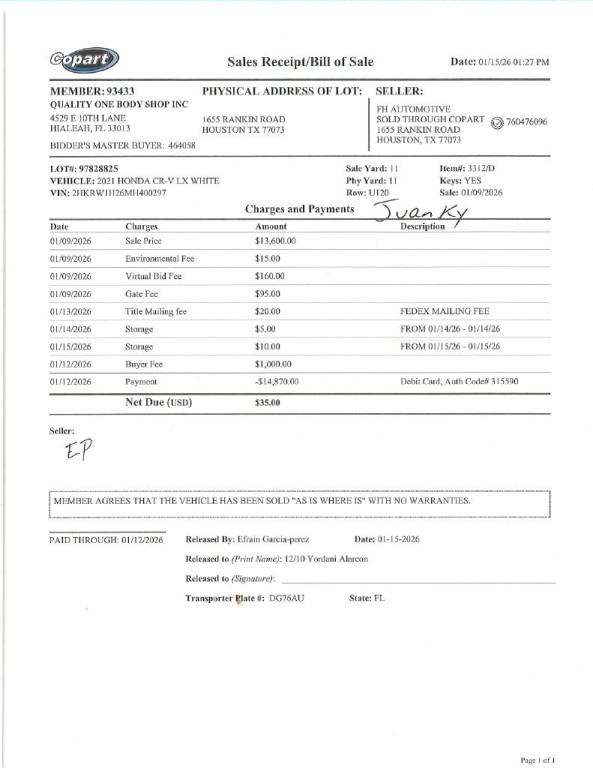 2021 Honda CR-V Image 1