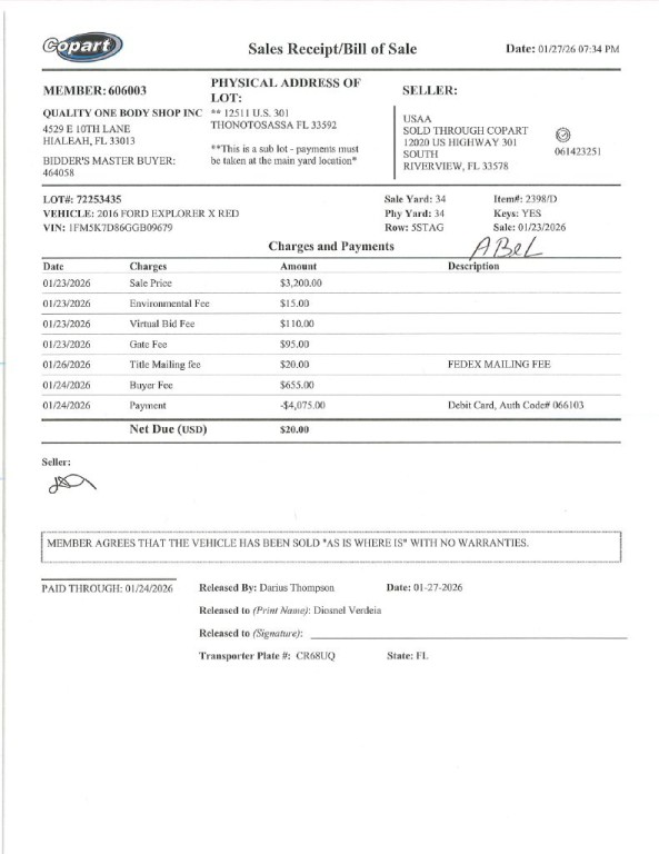 2016 Ford Explorer Image 1