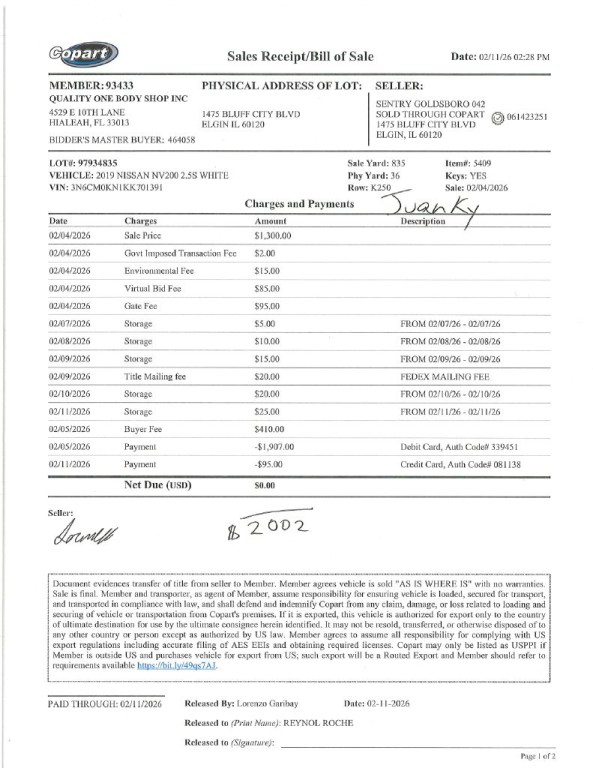 2019 Nissan NV200 Image 1