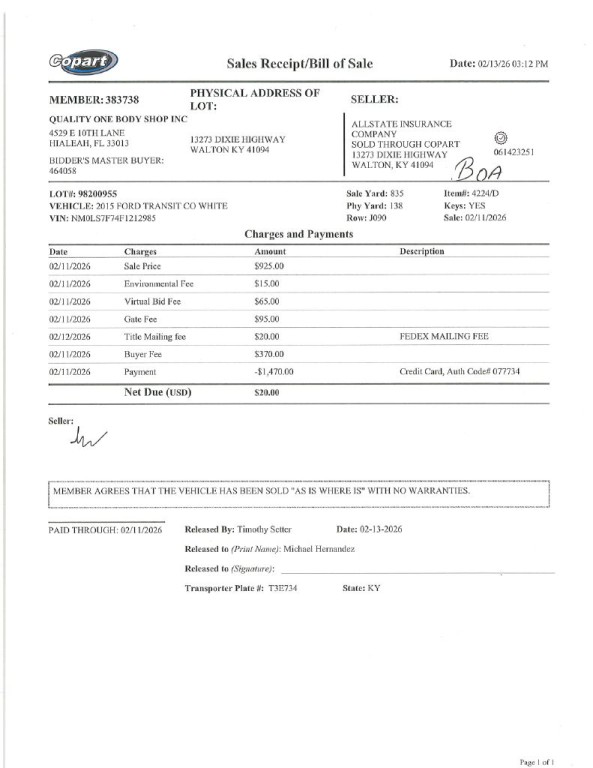 2015 Ford Transit Connect Image 1