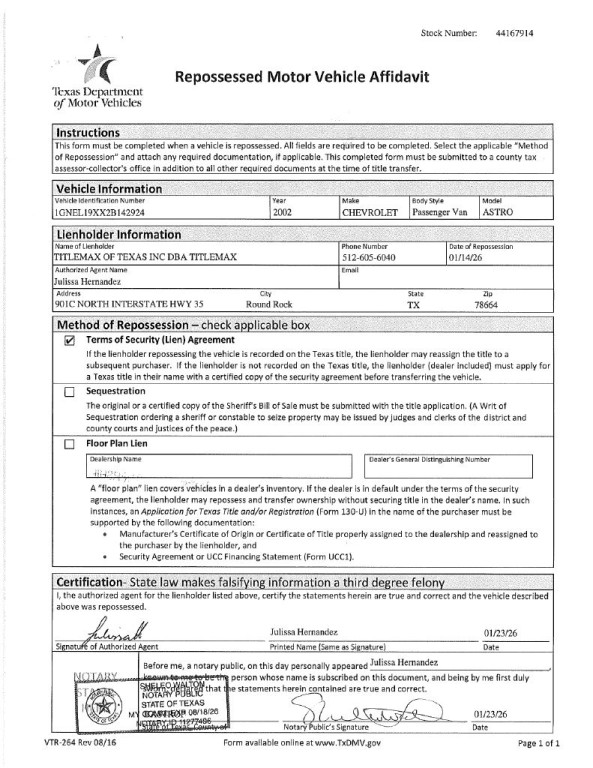 2002 Chevrolet Astro Image 2