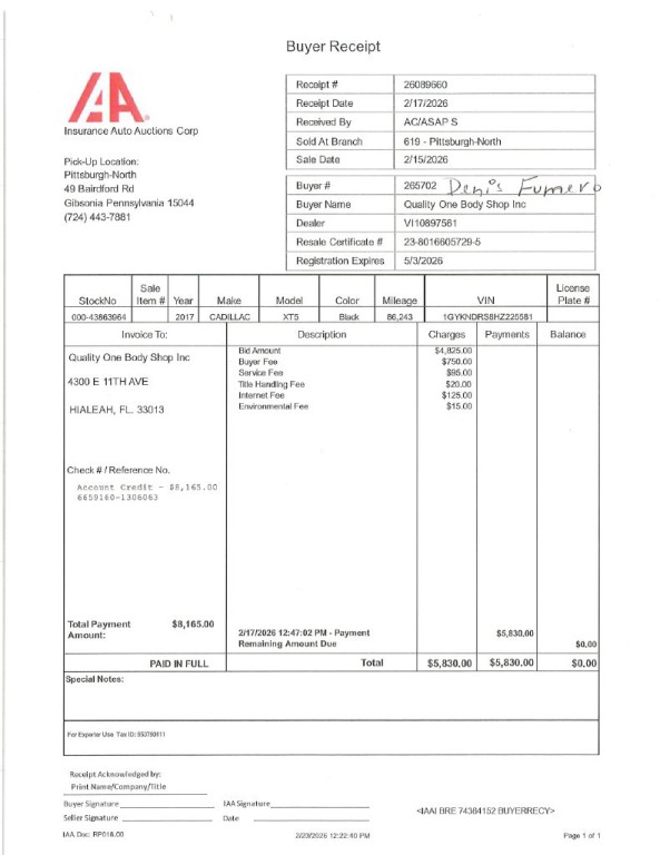 2017 Cadillac XT5 Image 1