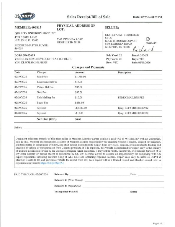 2022 Chevrolet Trax Image 1