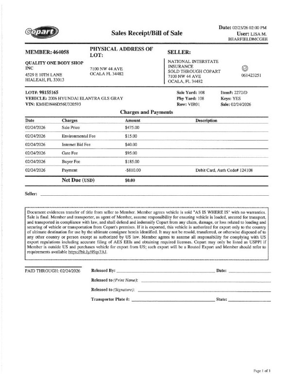 2006 Hyundai Elantra Image 1