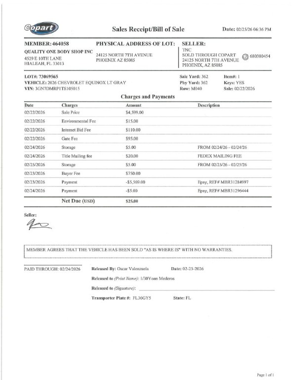 2026 Chevrolet Equinox Image 1