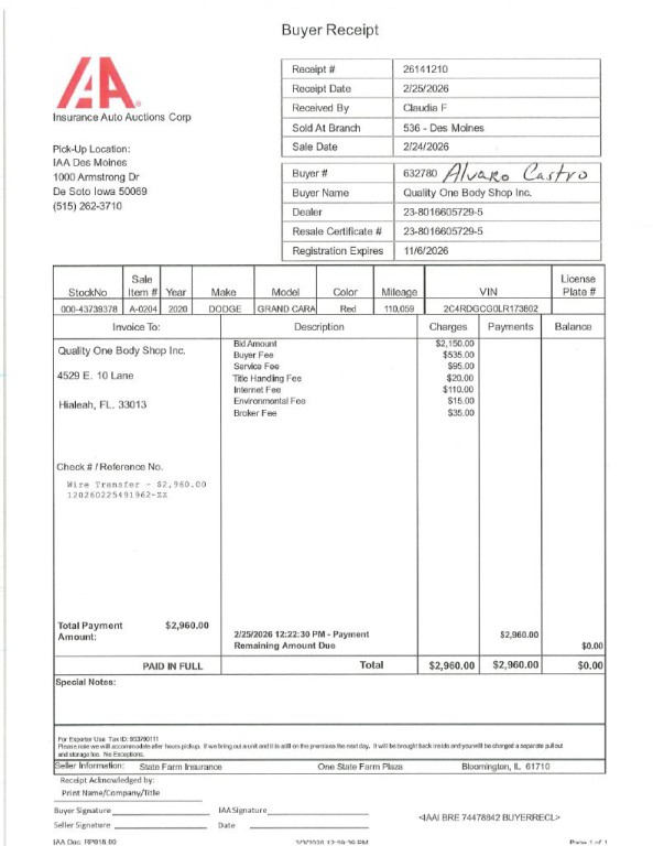 2020 Dodge Grand Caravan Image 1