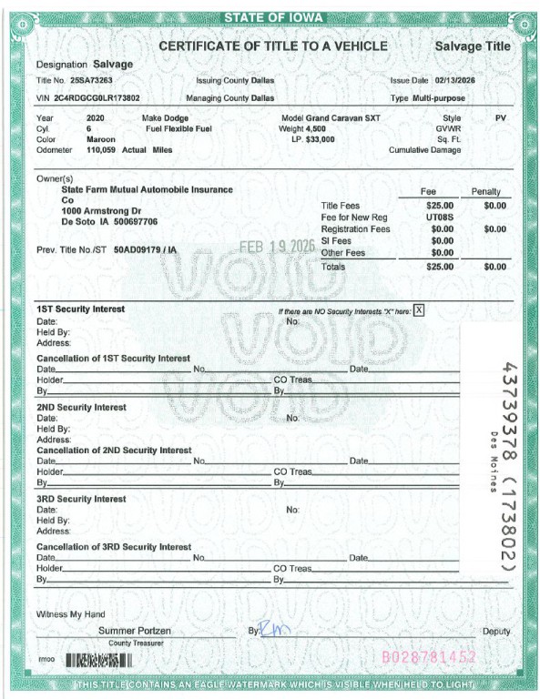 2020 Dodge Grand Caravan Image 2