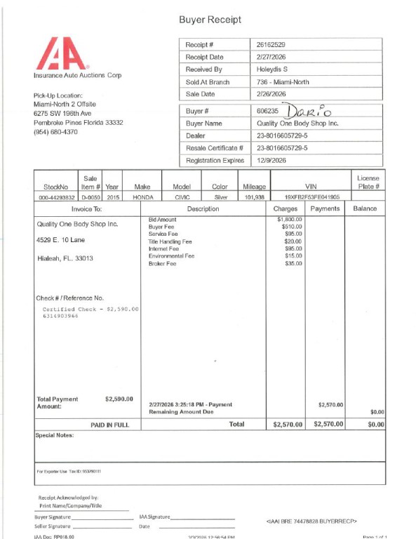 2015 Honda Civic Image 1
