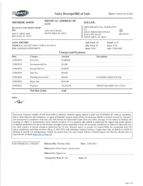 2022 Hyundai Venue Image 1