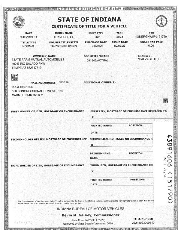 2023 Chevrolet Traverse Image 2