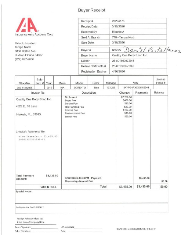 2016 Kia Sorento Image 1