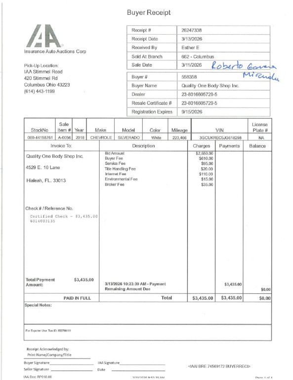 2018 Chevrolet Silverado 1500 Image 1