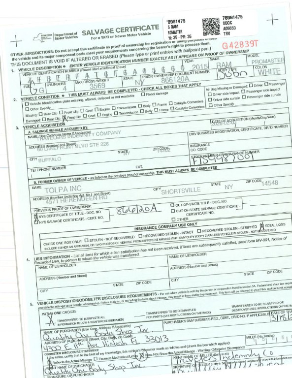 2015 RAM Promaster Image 2