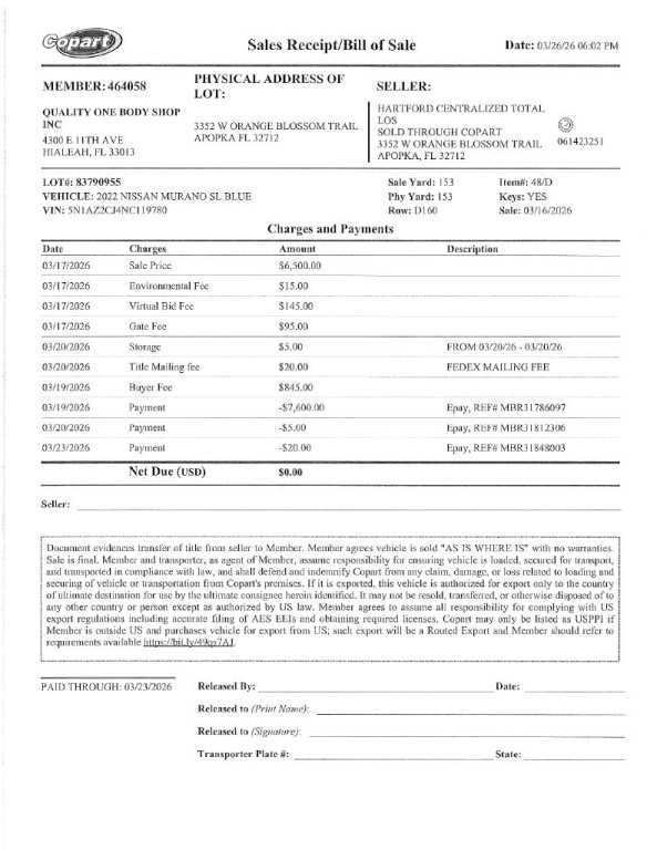 2022 Nissan Murano Image 1