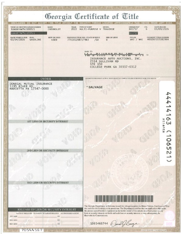 2022 Chevrolet Traverse Image 2