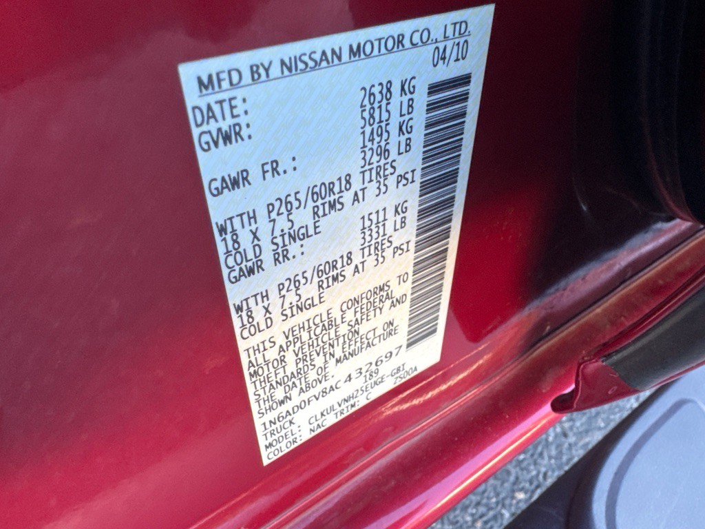 2010 Nissan Frontier Image 35