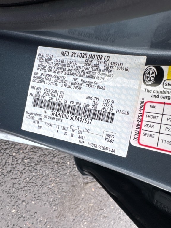 2012 Ford Fusion Image 35