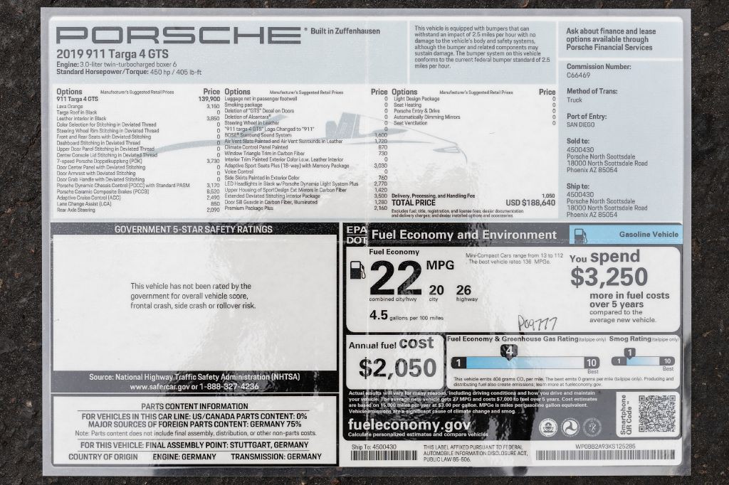 2019 Porsche 911 Image 160