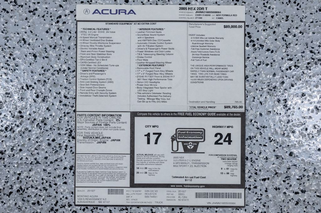 2005 Acura NSX Image 20