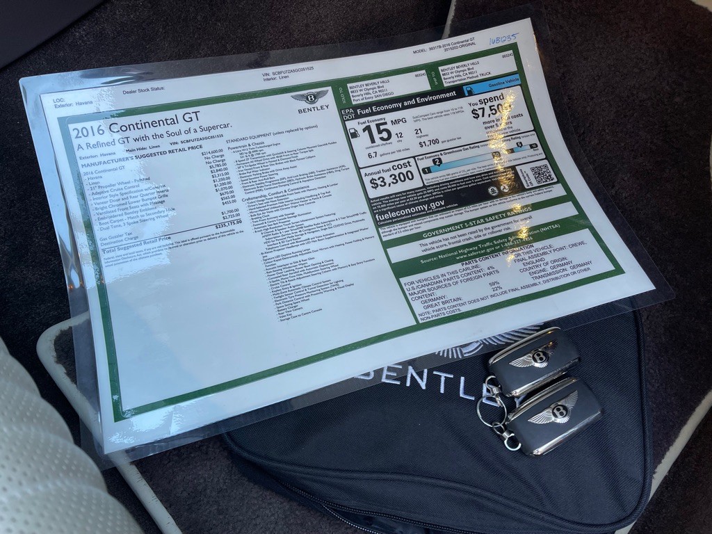 2016 Bentley Continental Image 44