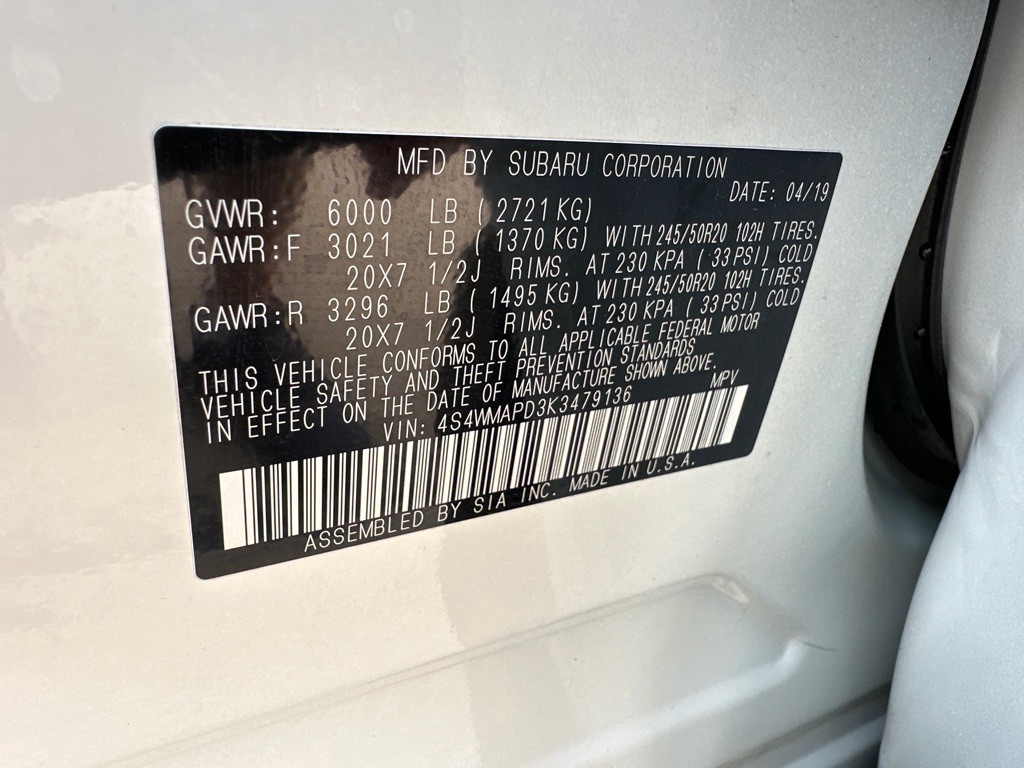 2019 Subaru Ascent Image 35