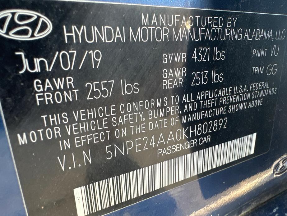 2019 Hyundai Sonata Image 31