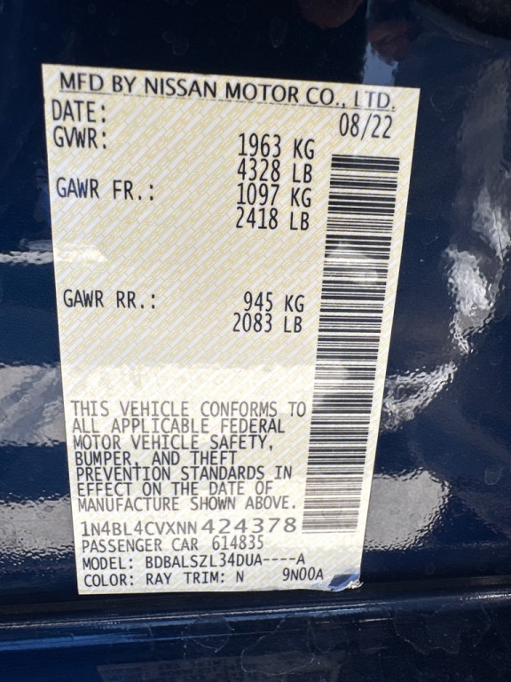 2022 Nissan Altima Image 32