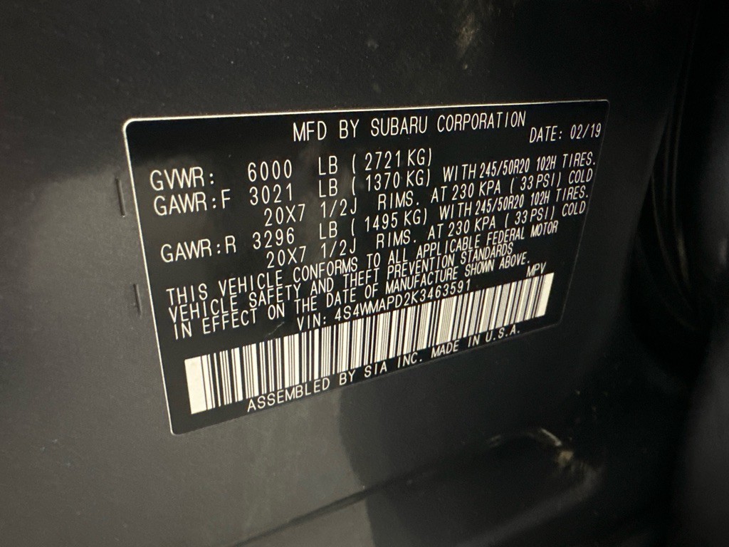 2019 Subaru Ascent Image 32