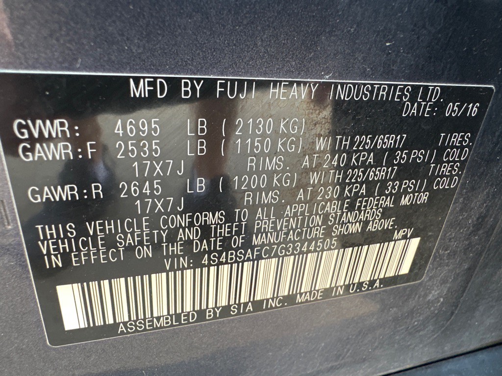 2016 Subaru Outback Image 16