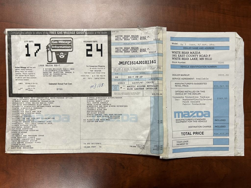 1988 Mazda RX-7 Image 132
