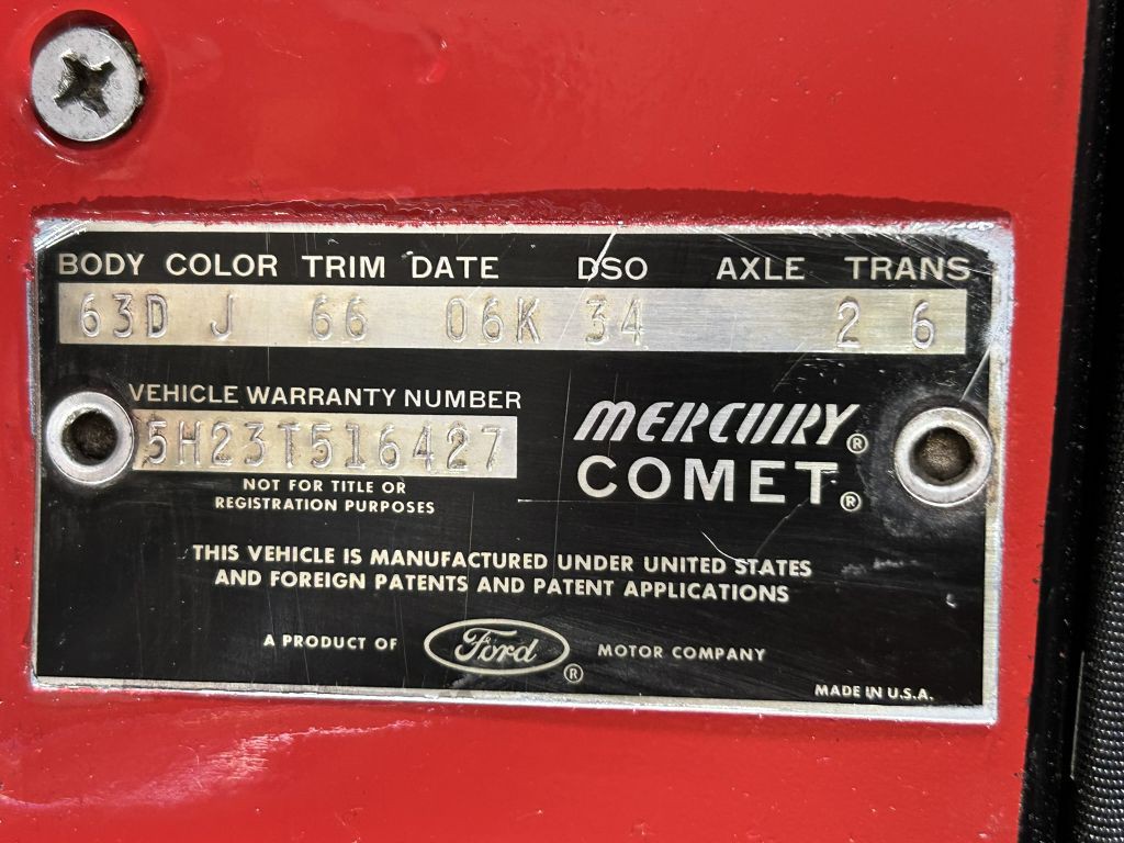 1965 Mercury Comet Image 28