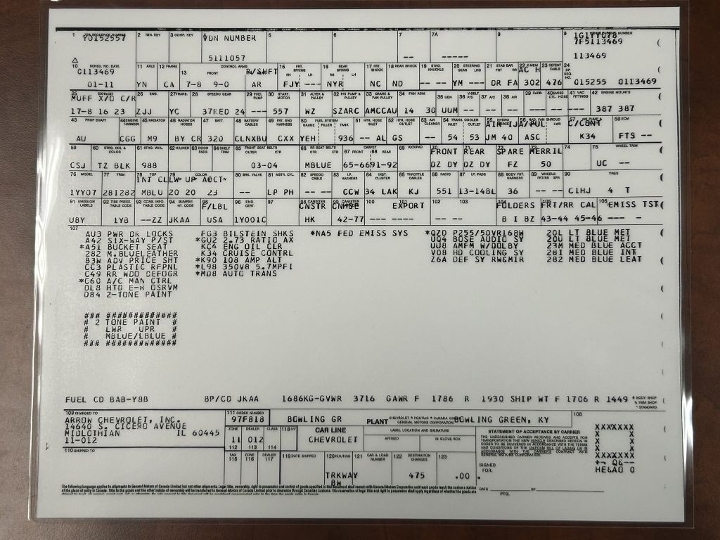 1985 Chevrolet Corvette Image 124