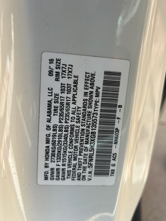 2016 Honda Odyssey Image 29