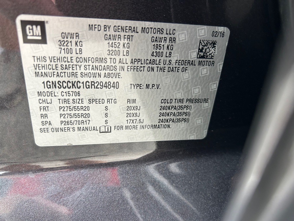 2016 Chevrolet Tahoe Image 34