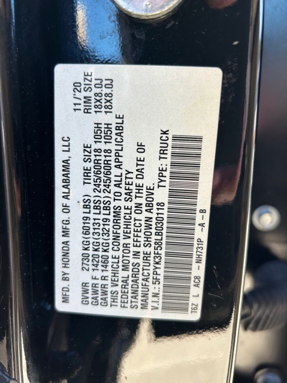 2020 Honda Ridgeline Image 30