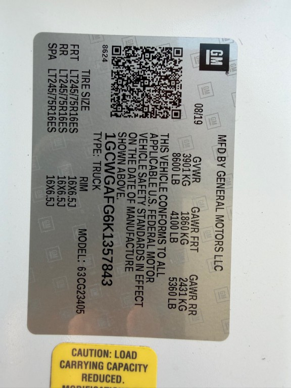 2019 Chevrolet Express Image 28