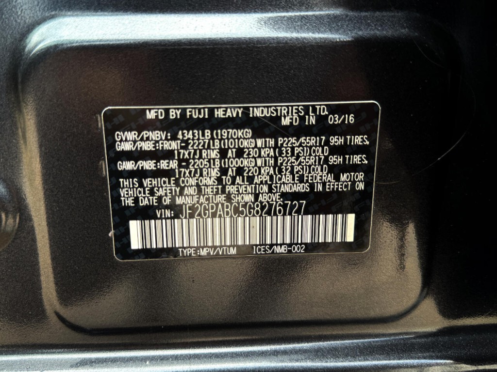 2016 Subaru Crosstrek Image 52