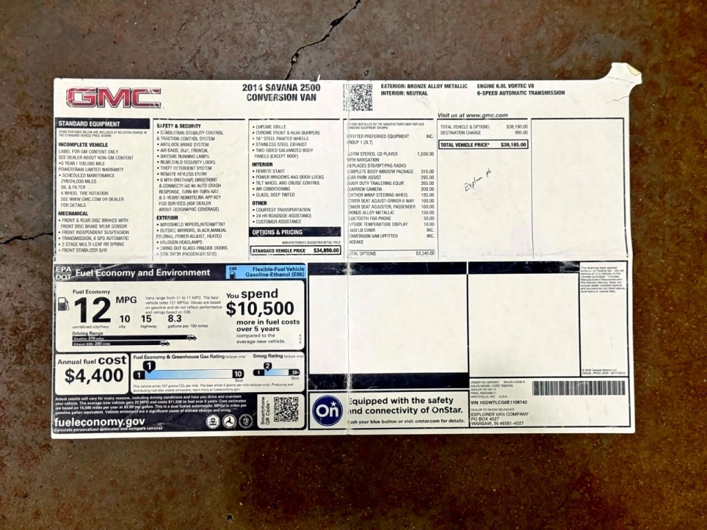 2014 GMC Savana Image 11