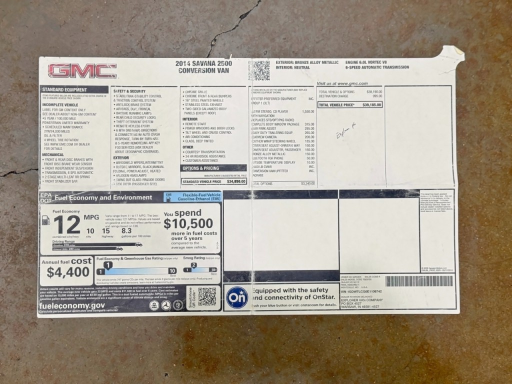 2014 GMC Savana Image 4