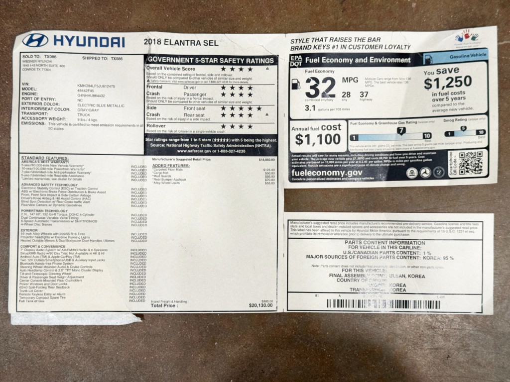 2018 Hyundai Elantra Image 7