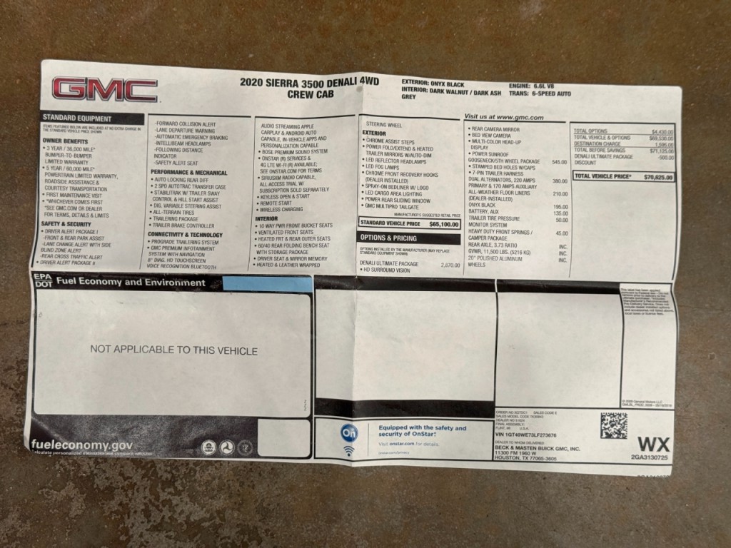 2020 GMC Sierra 3500 Image 82