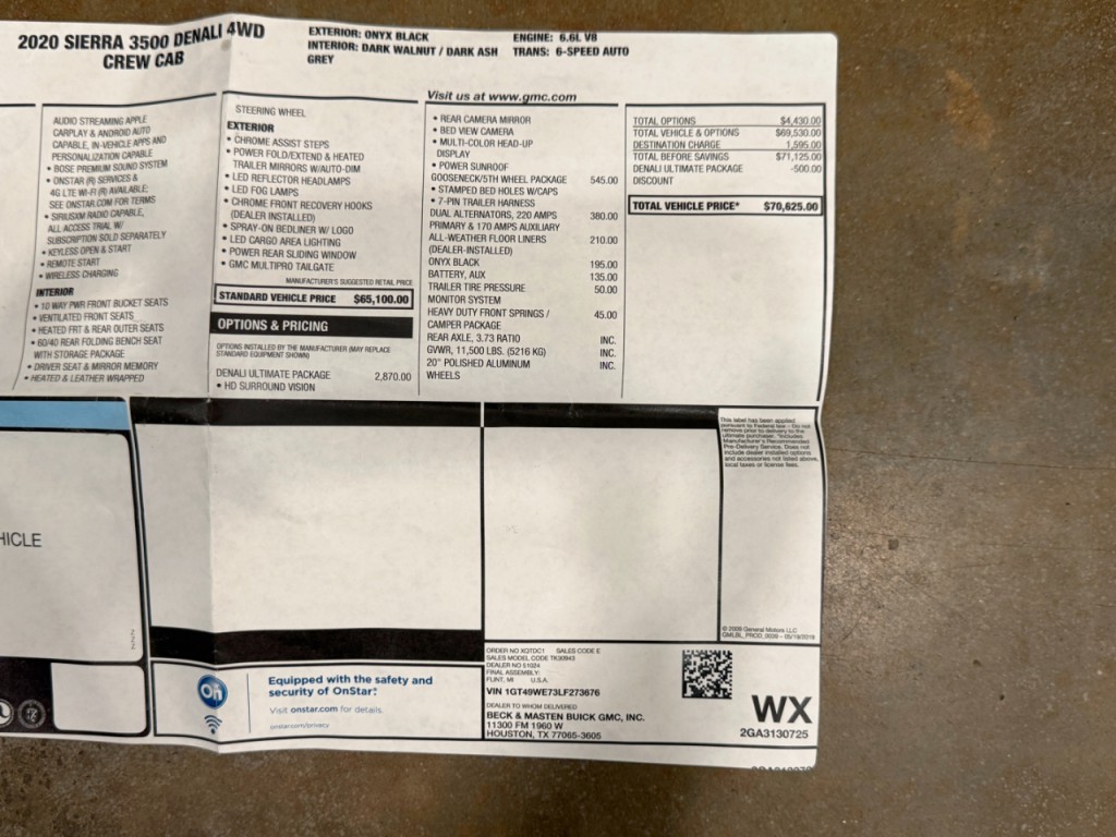 2020 GMC Sierra 3500 Image 85