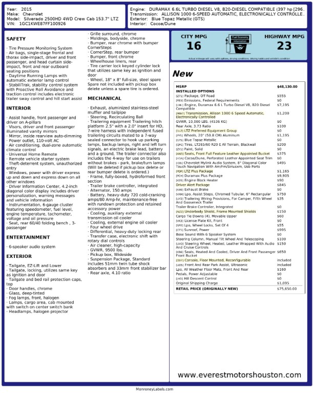 2015 Chevrolet Silverado 1500 Image 61